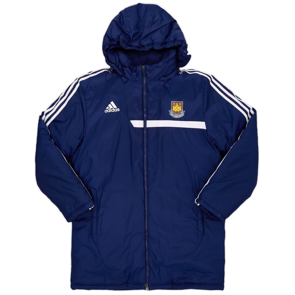 2013-14 West Ham adidas Padded Bench Coat - 8/10 - (L)