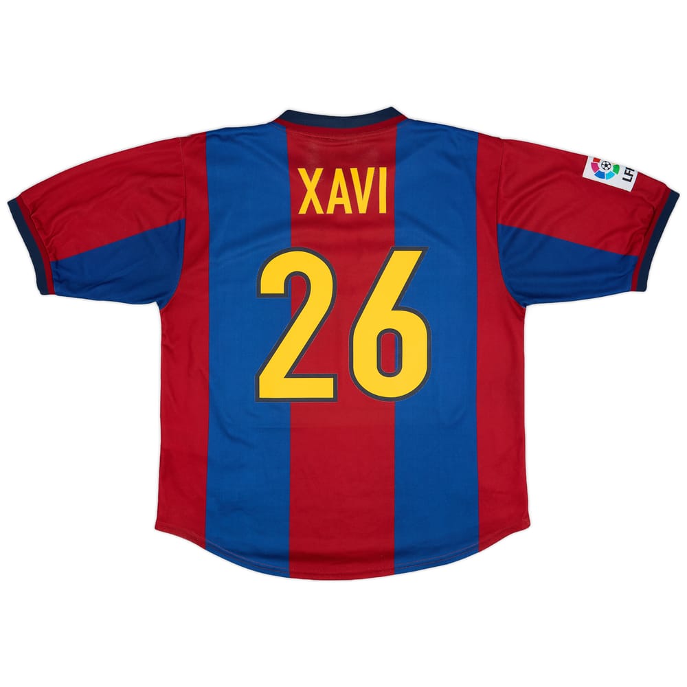 1998-00 Barcelona Home Shirt Xavi #26 - 8/10 - (L)