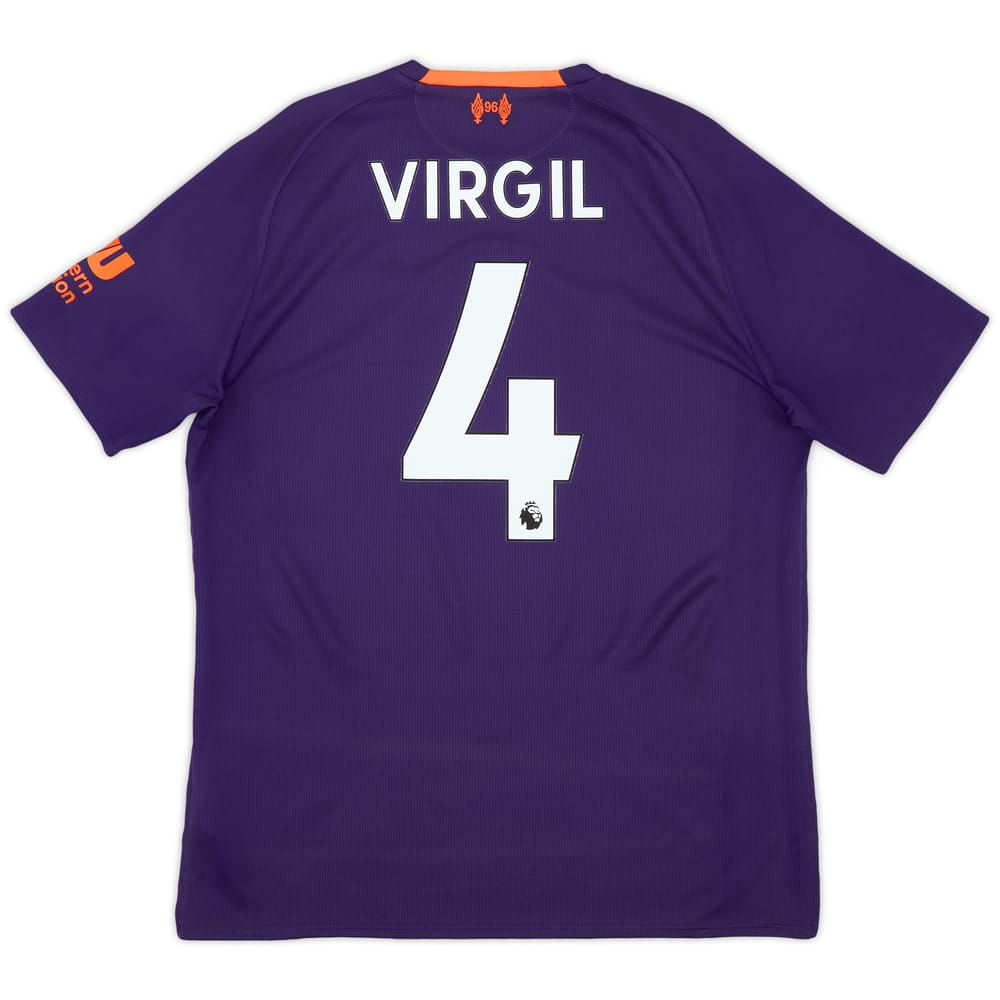 2018-19 Liverpool Away Shirt Virgil #4 - 9/10 - (M)