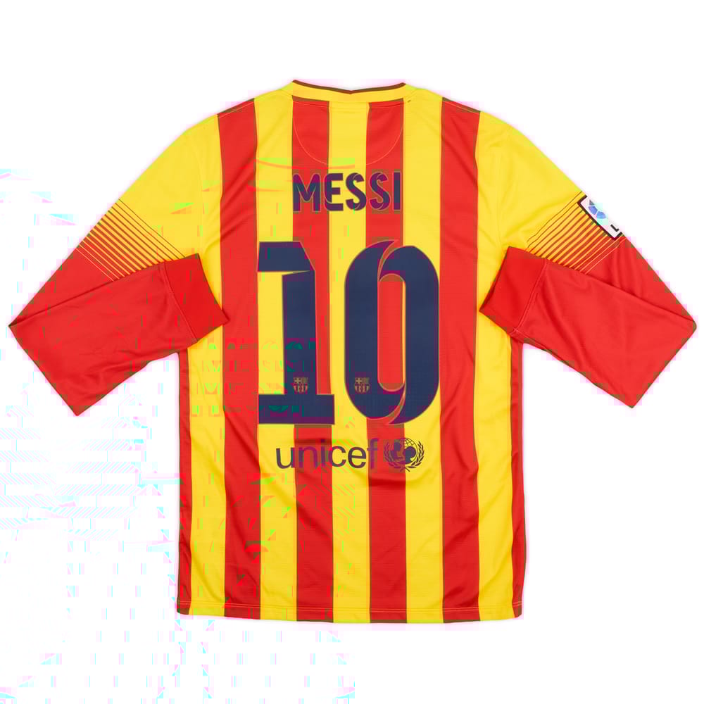 2013-15 Barcelona Away L/S Shirt Messi #10 (S)