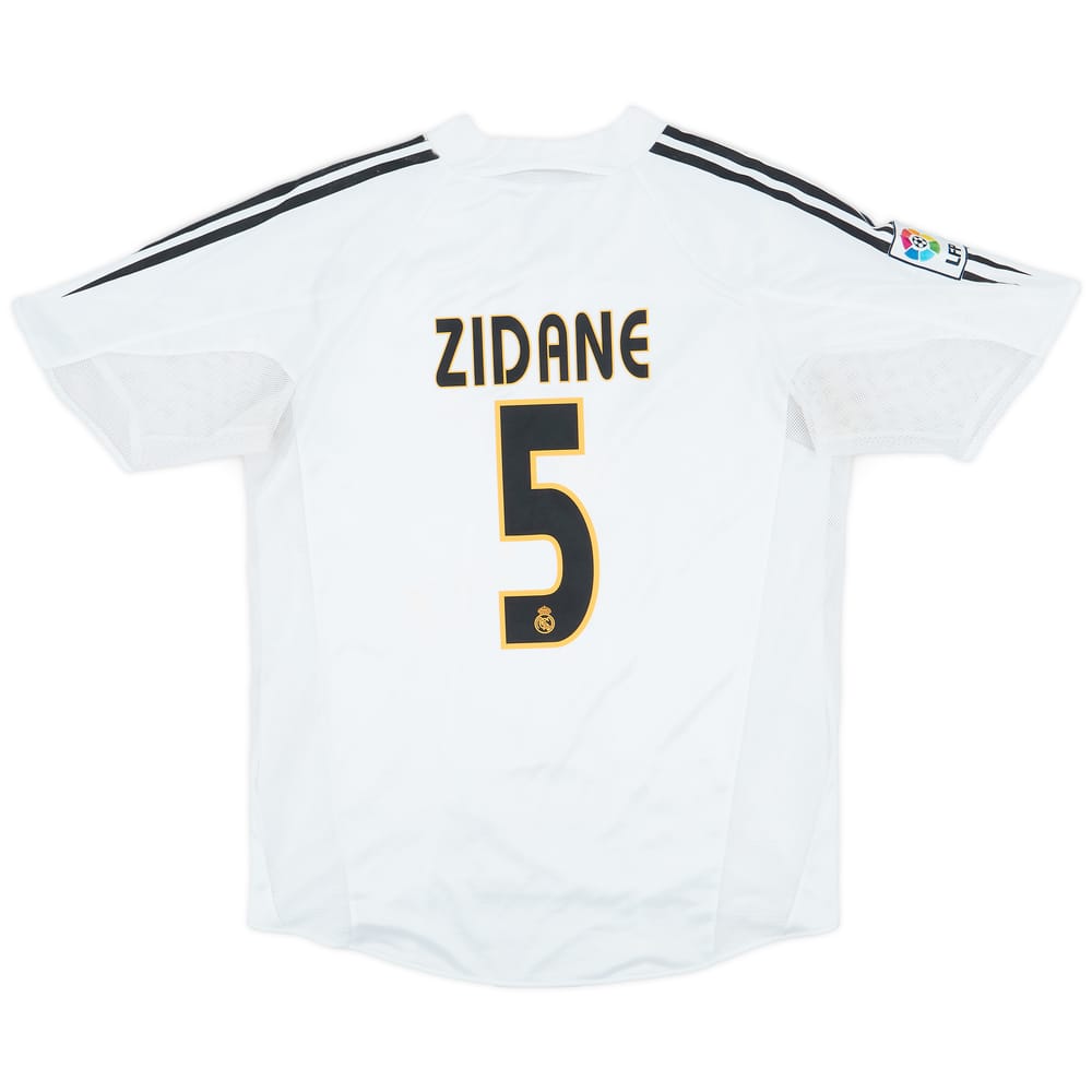 2004-05 Real Madrid Player Issue Home Shirt Zidane #5 - 7/10 - (L)