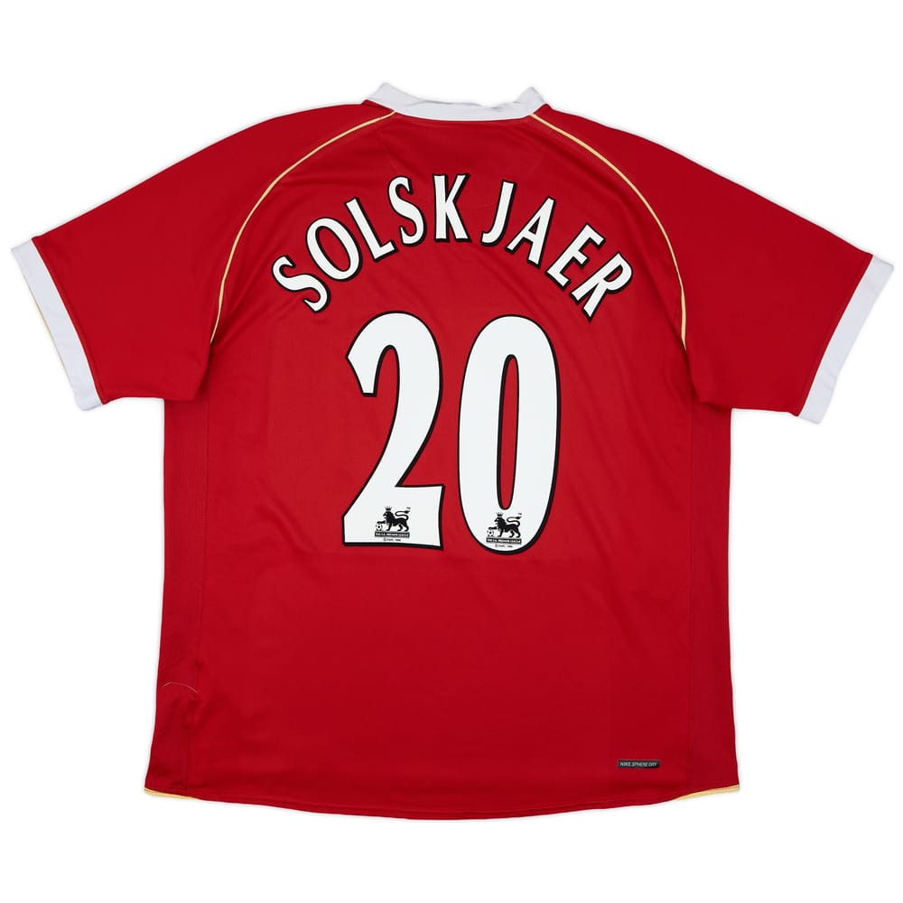 2006-07 Manchester United Home Shirt Solskjaer #20 - 5/10 - (XL)