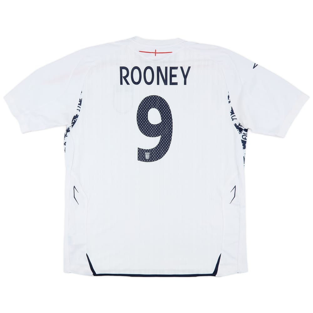 2007-09 England Home Shirt Rooney #9 - 8/10 - (XXL)