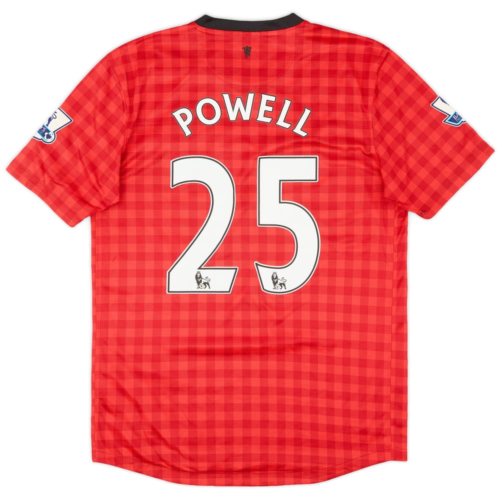 2012-13 Manchester United Home Shirt Powell #25 - 9/10 - (M)