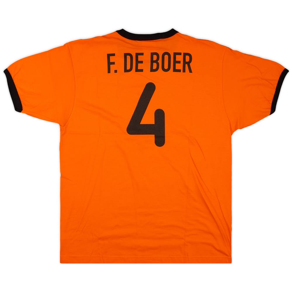 2000-01 Netherlands Nike Cotton Tee F. De Boer #4 (L)