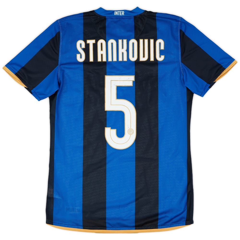 2008-09 Inter Milan Home Shirt Stankovic #5 - 6/10 - (M)