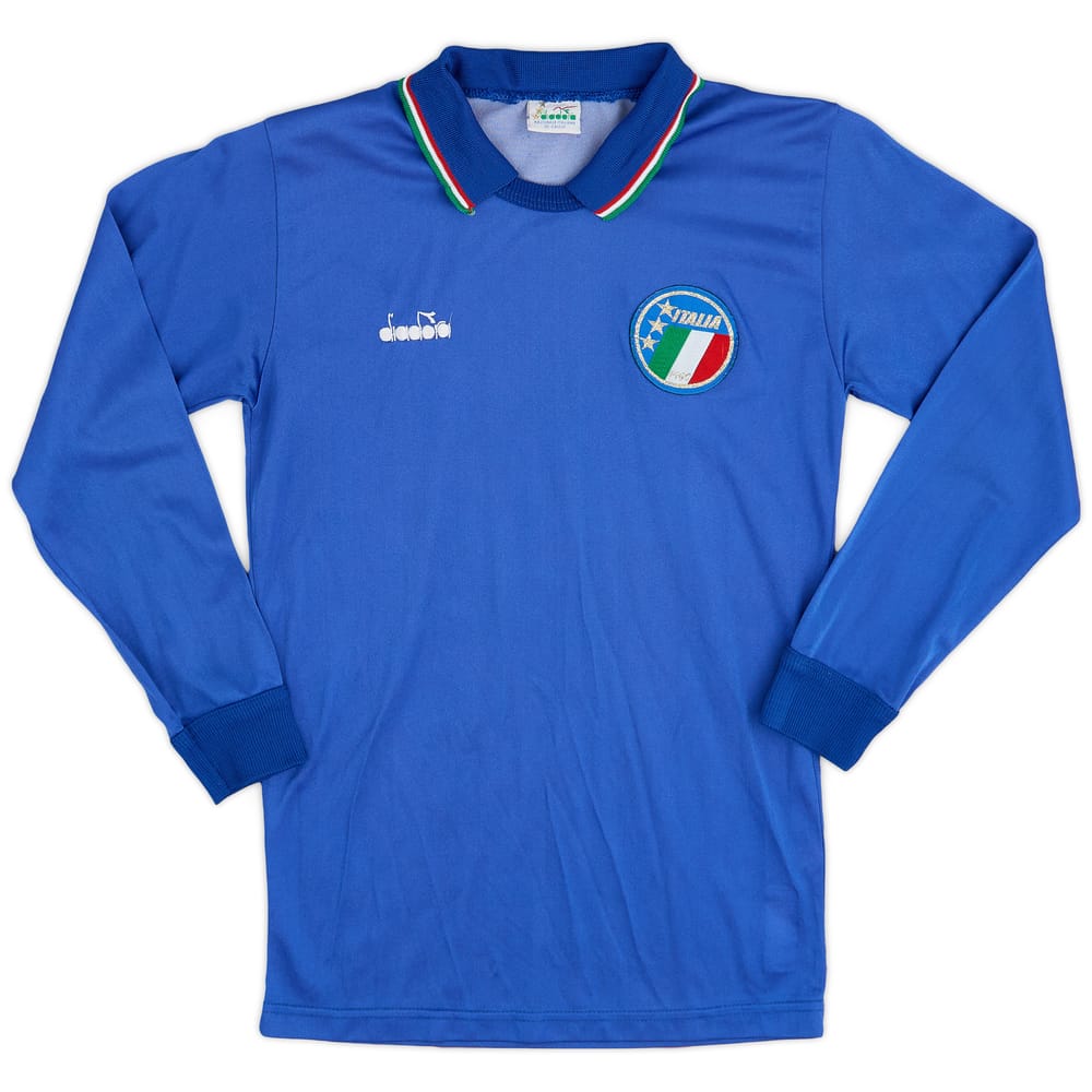 1986-91 Italy Home L/S Shirt - 8/10 - (S.Boys)