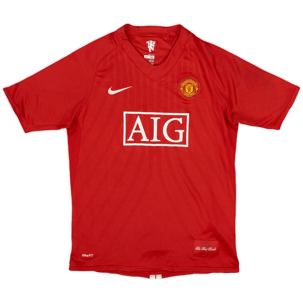 2007-09 Manchester United Home Shirt - 6/10 - (XL.Boys)
