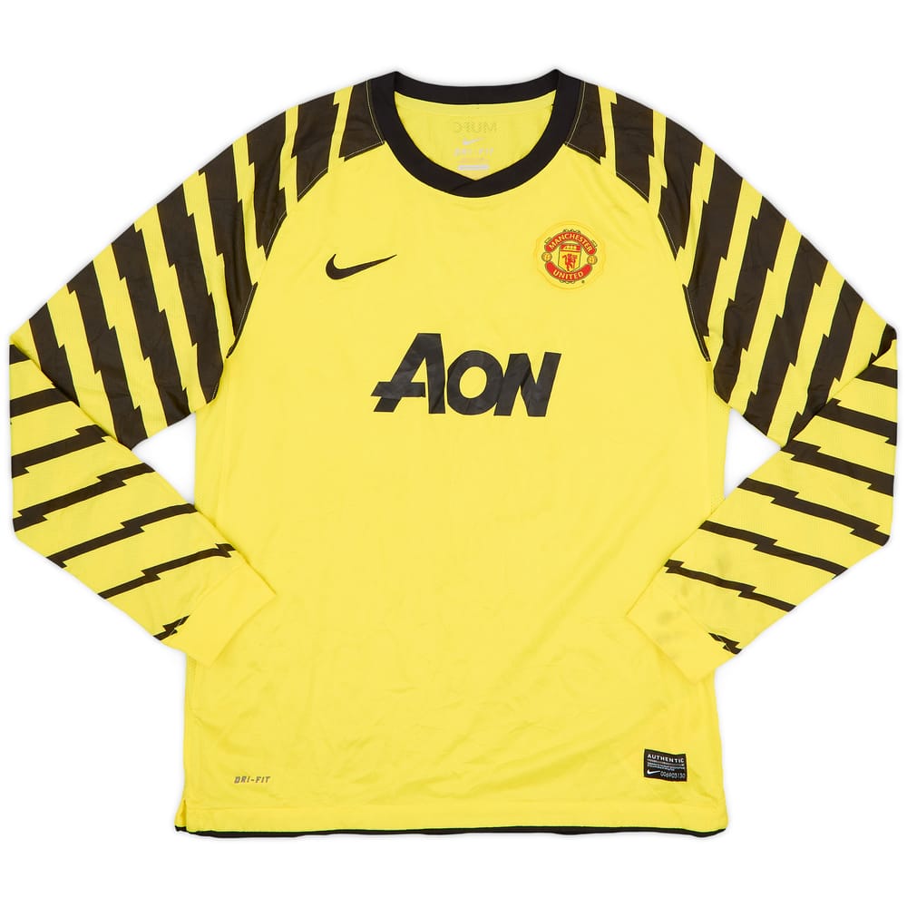 2010-11 Manchester United Yellow GK Shirt - 9/10 - (XL.Boys)