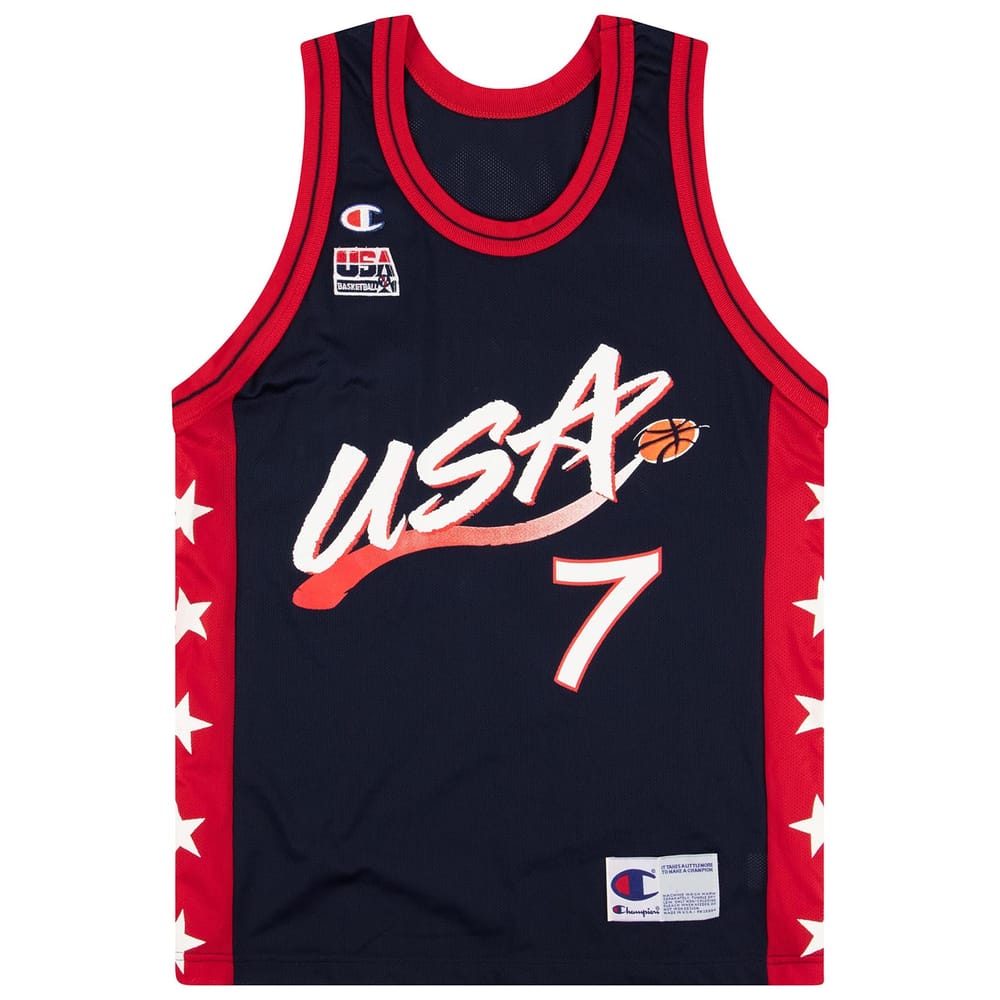 1996-99 USA D. Robinson #7 Champion Jersey (Away) M