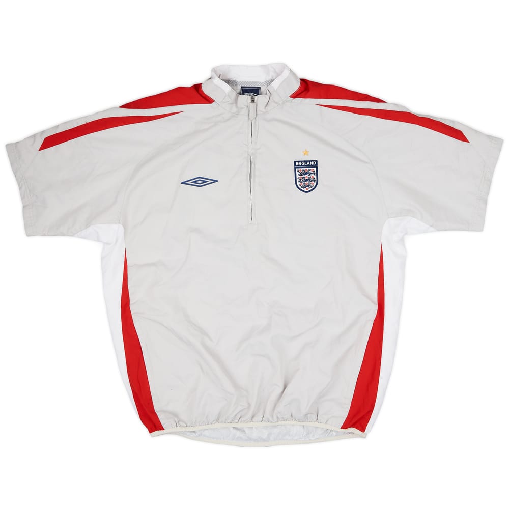 2007-08 England Umbro 1/4 Zip S/S Drill Top - 9/10 - (XL)