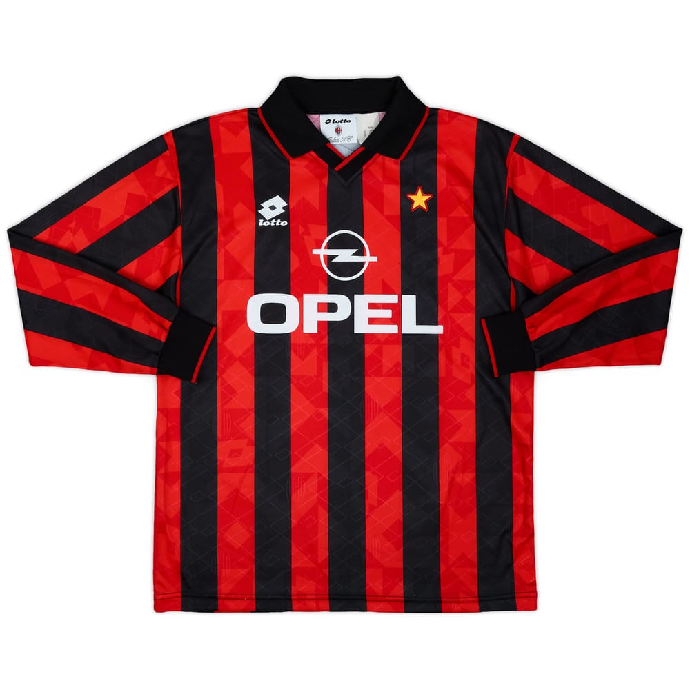 1994-95 AC Milan Home L/S Shirt - 9/10 - (L)