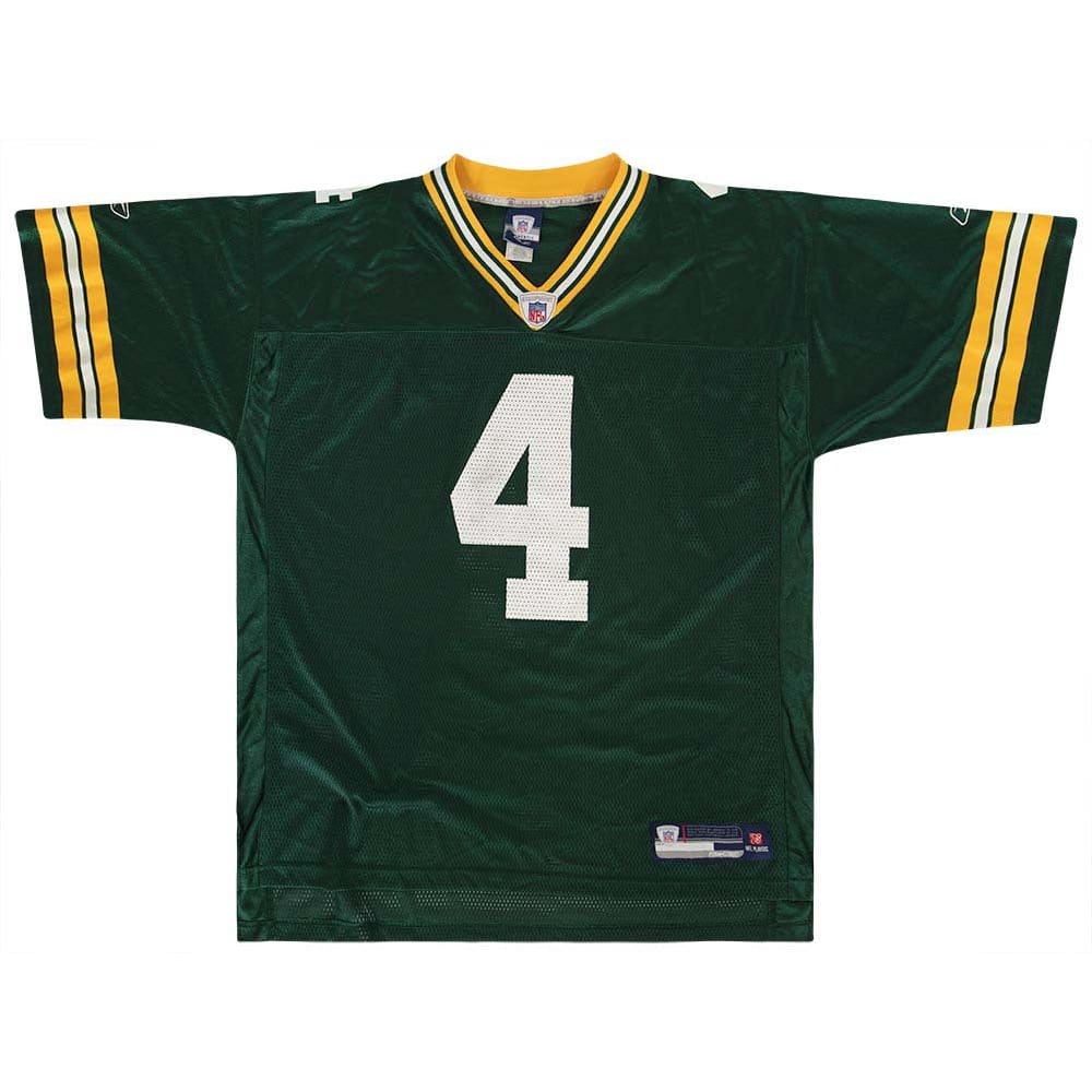 2007 Green Bay Packers Favre #4 Reebok On Field Jersey (Home) L