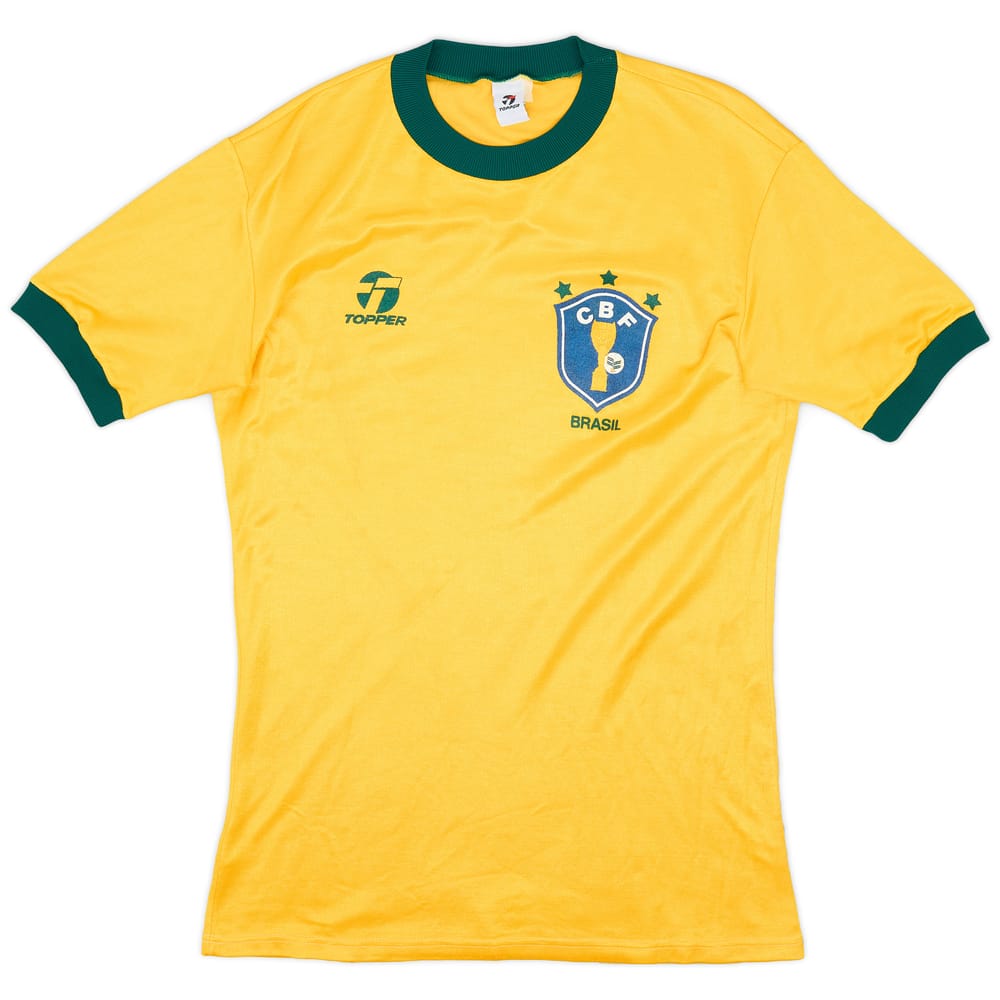 1982-85 Brazil Home Shirt - 8/10 - (L)