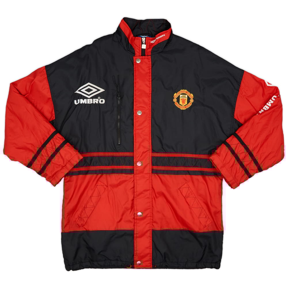1996-97 Manchester United Umbro Padded Bench Coat - 9/10 - (L)