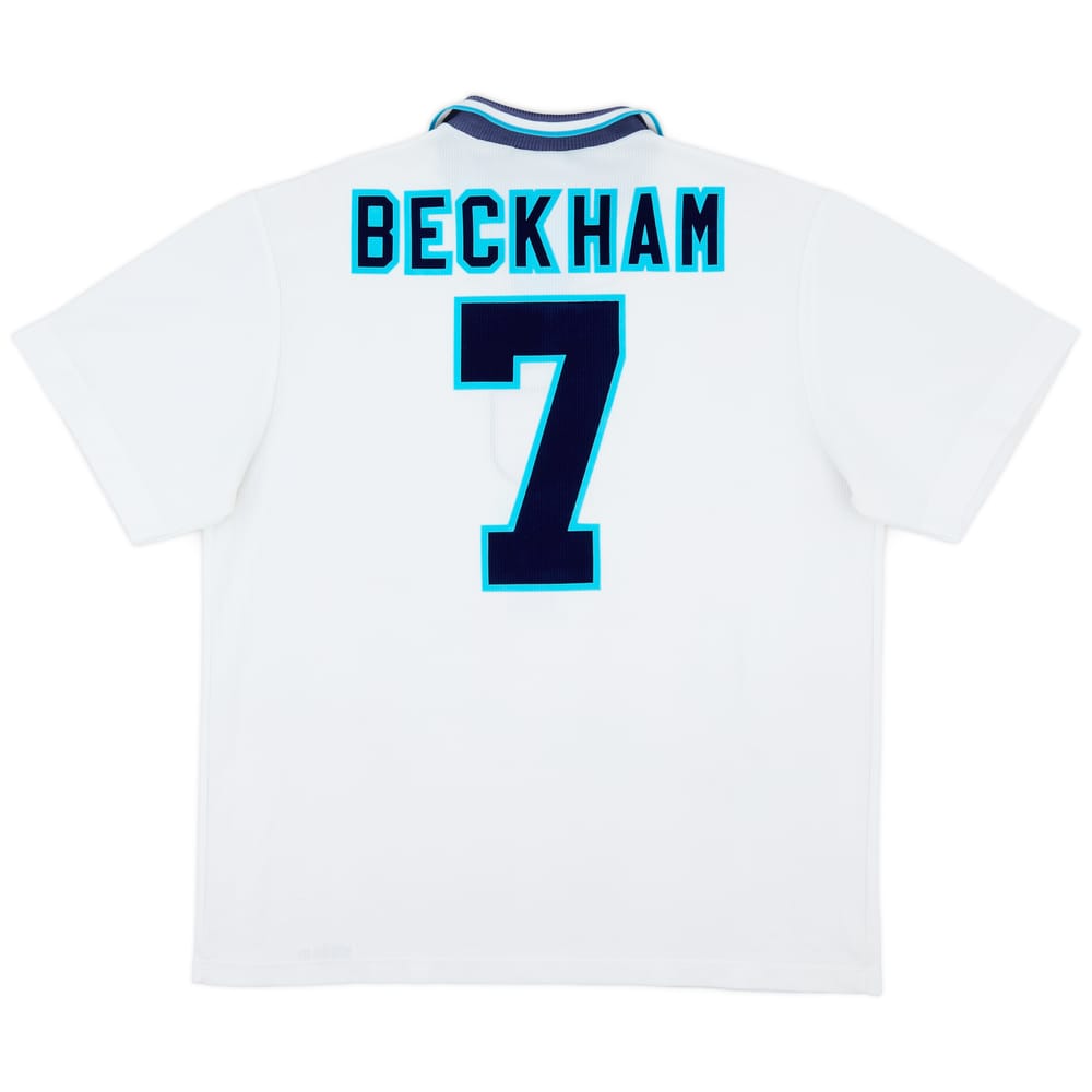 1995-97 England Home Shirt Beckham #7 - 8/10 - (XL)