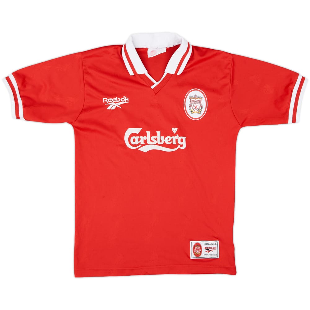 1996-98 Liverpool Home Shirt - 8/10 - (Y)