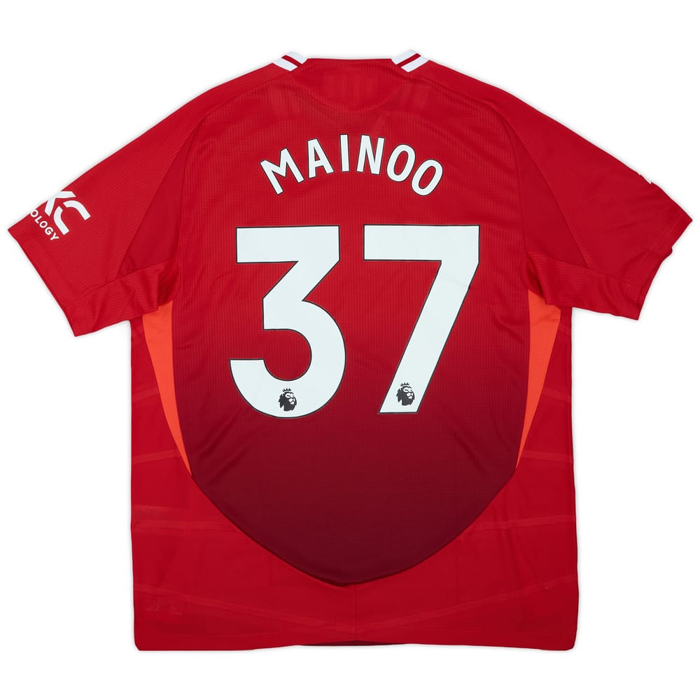 2024-25 Manchester United Authentic Home Shirt Mainoo #37 (XL)