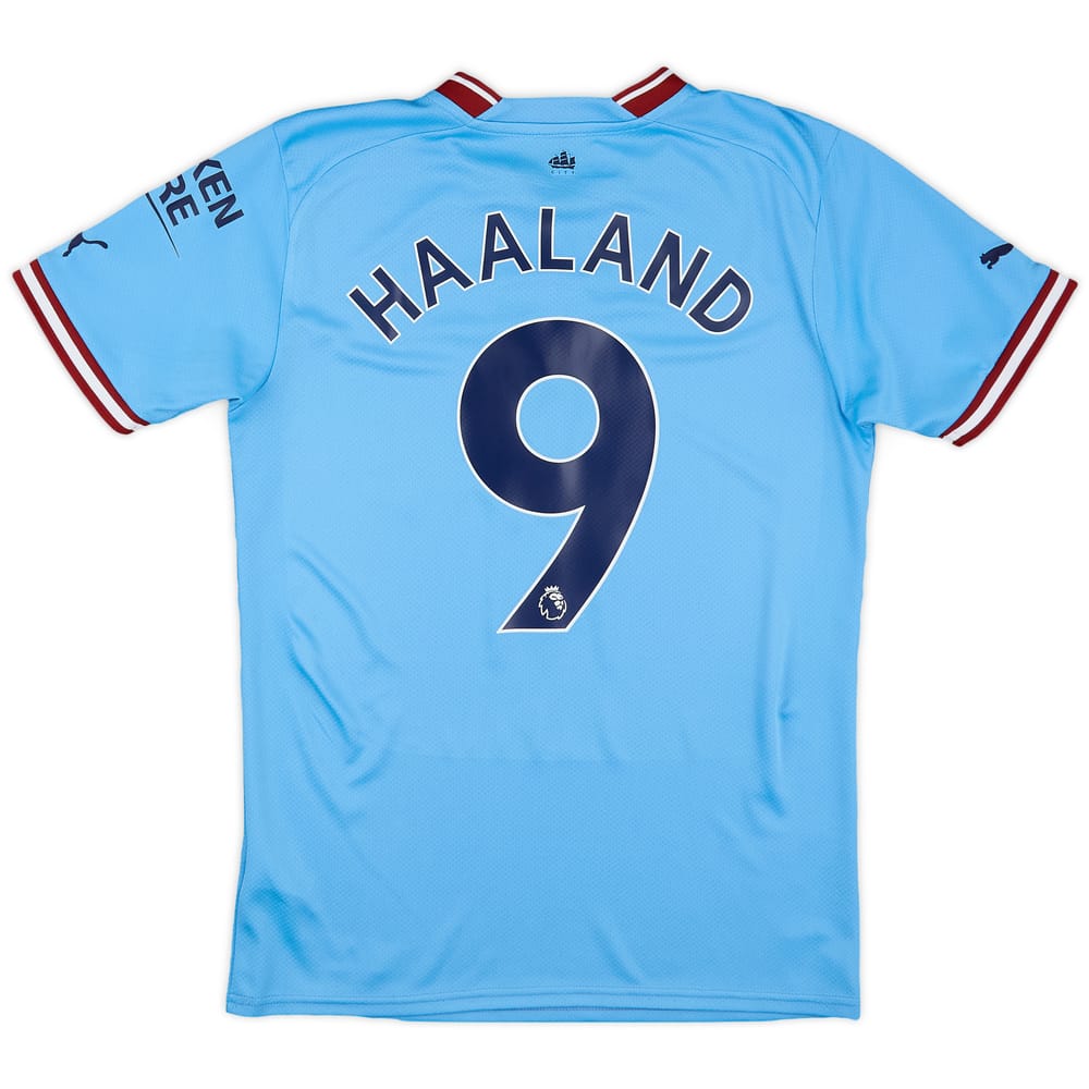 2022-23 Manchester City Home Shirt Haaland #9 - 8/10 - (S)