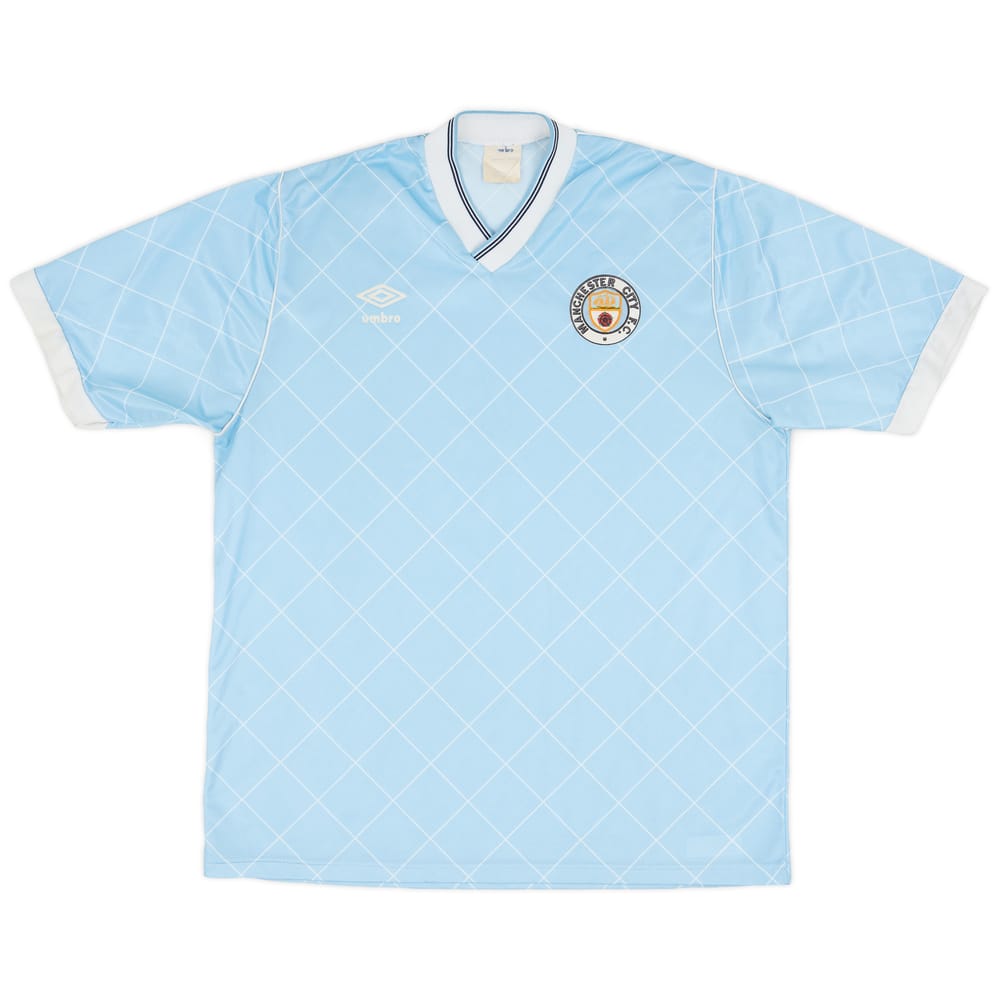 1987-89 Manchester City Home Shirt - 9/10 - (L)