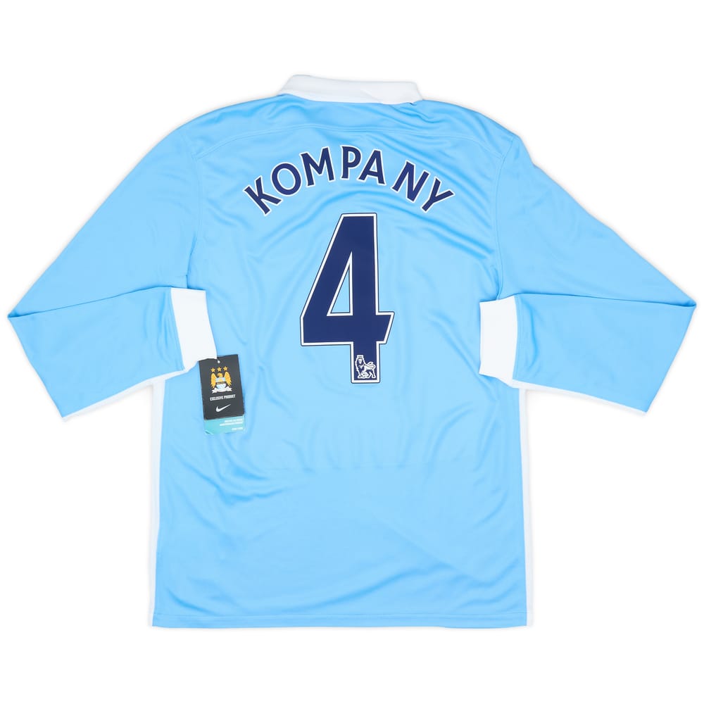 2015-16 Manchester City Home L/S Shirt Kompany #4 (M)