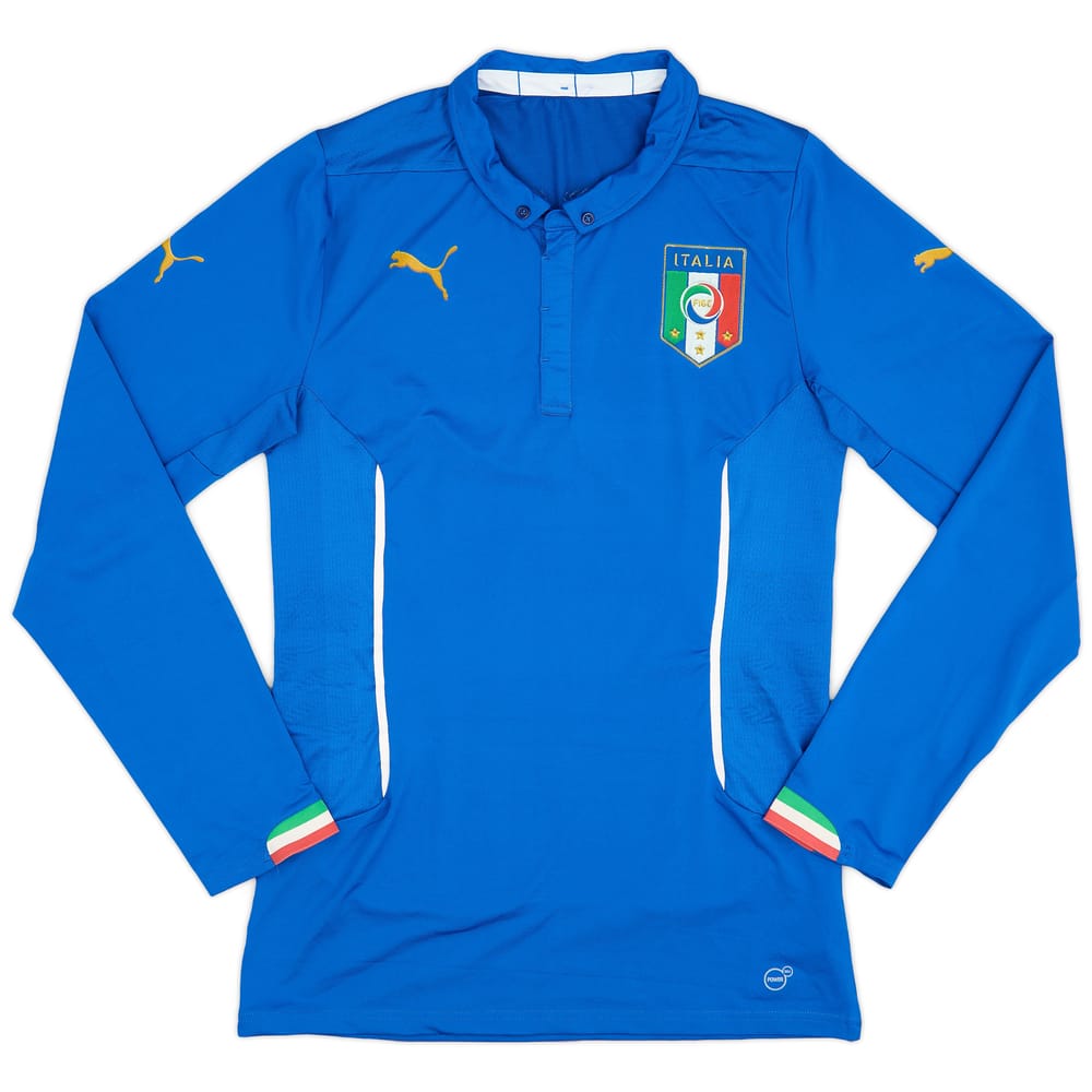 2014-15 Italy Authentic Home L/S Shirt - 9/10 - (XXL)