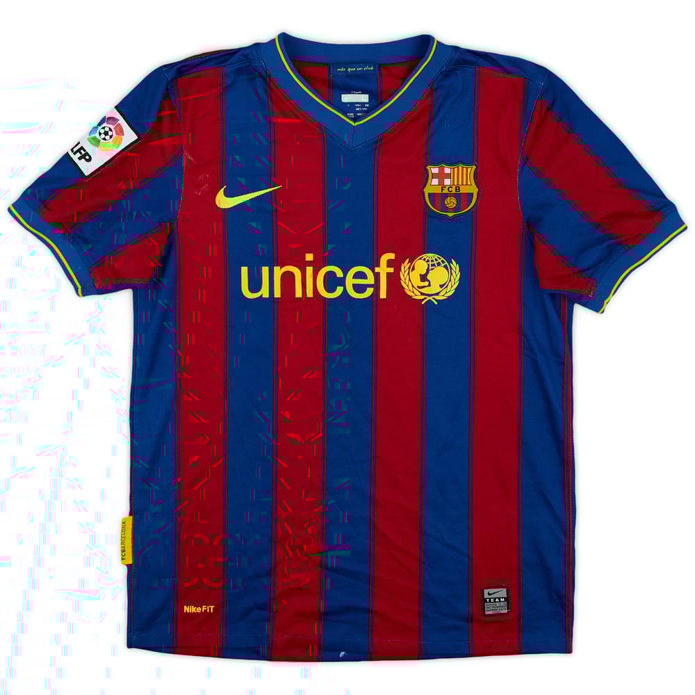 2009-10 Barcelona Home Shirt - 7/10 - (L.Boys)