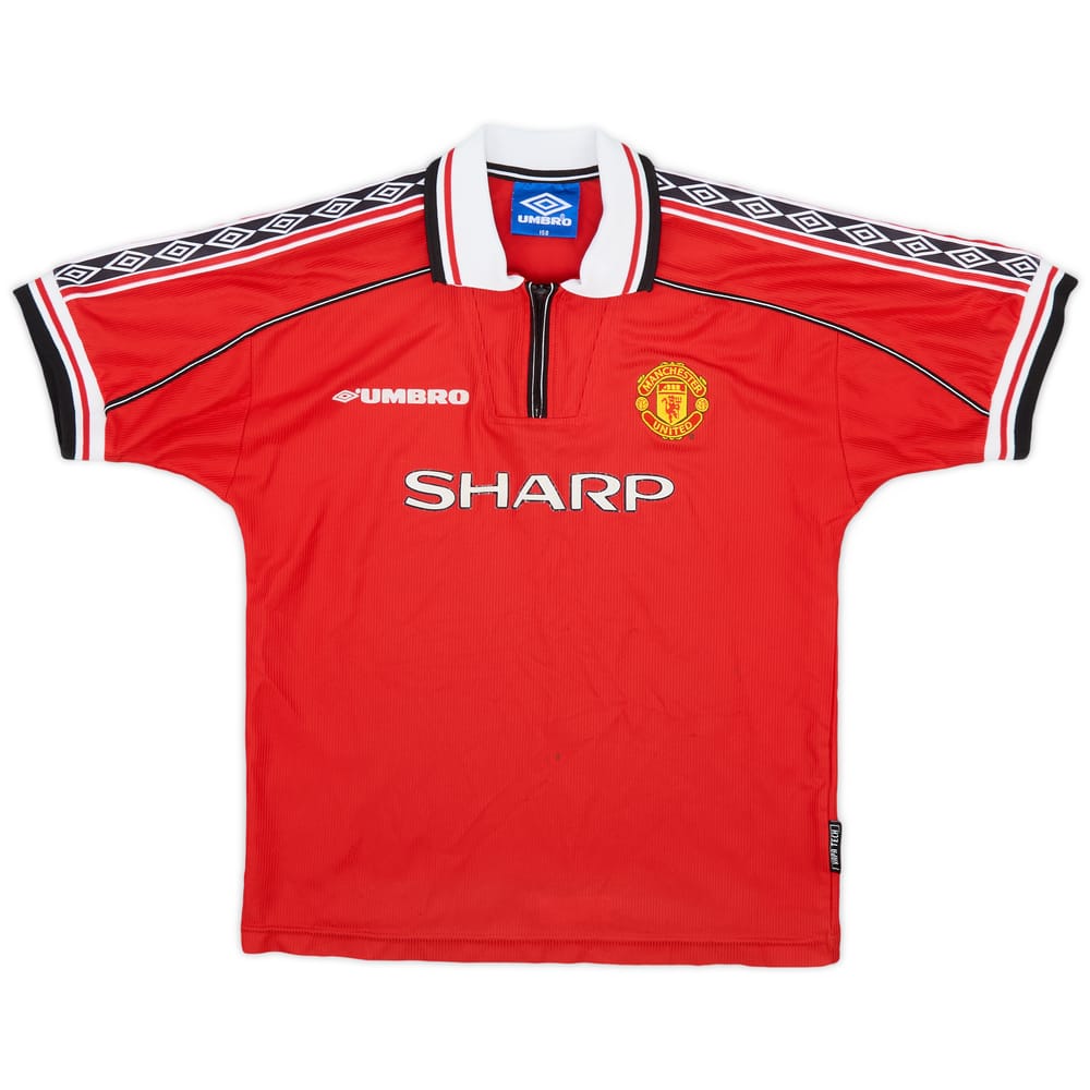 1998-00 Manchester United Home Shirt - 7/10 - (L.Boys)