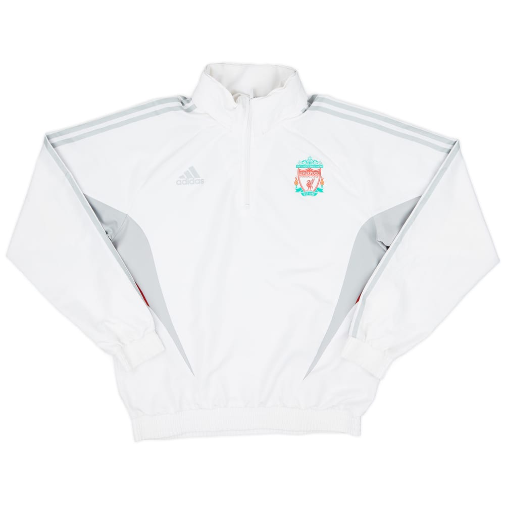 2008-09 Liverpool adidas 1/4 Zip Hooded Drill Top - 7/10 - (XL)