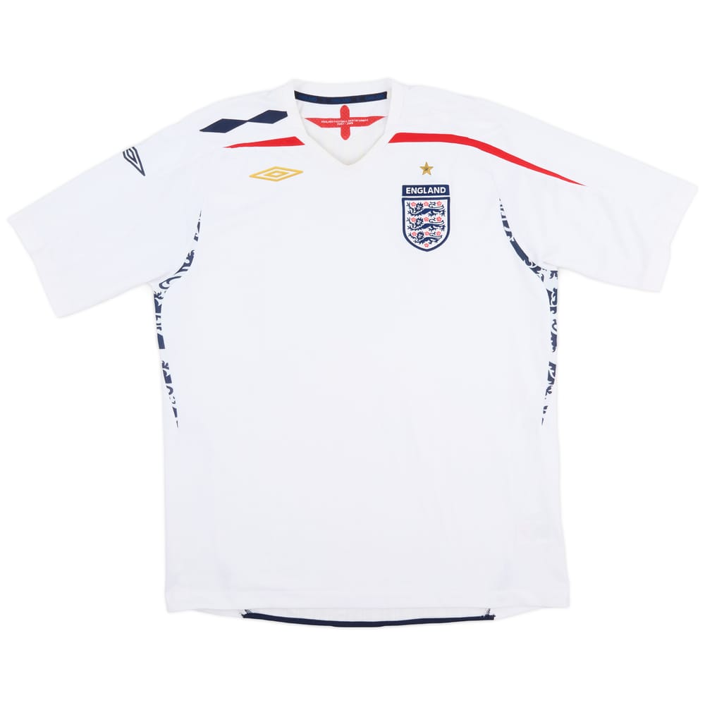 2007-09 England Home Shirt - 6/10 - (XL)