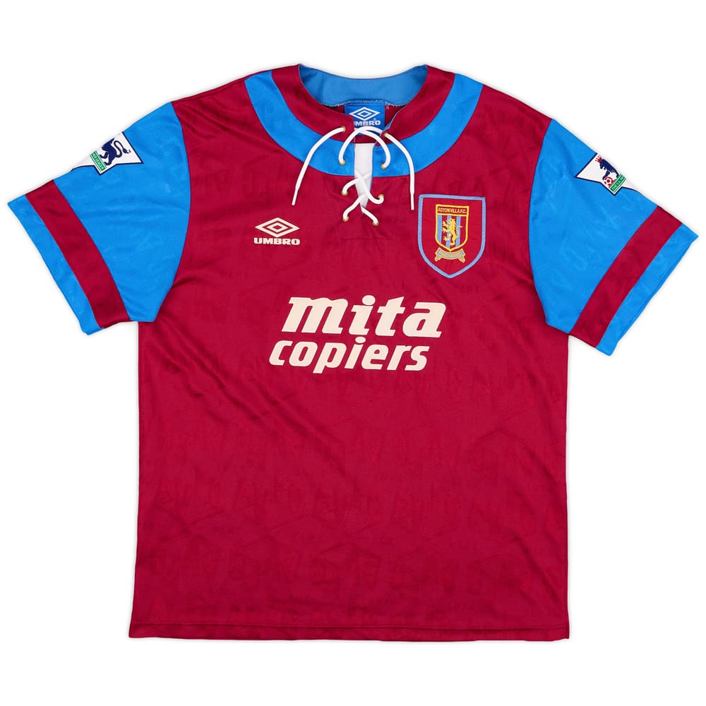 1992-93 Aston Villa Home Shirt #5 (McGrath) - 8/10 - (L)