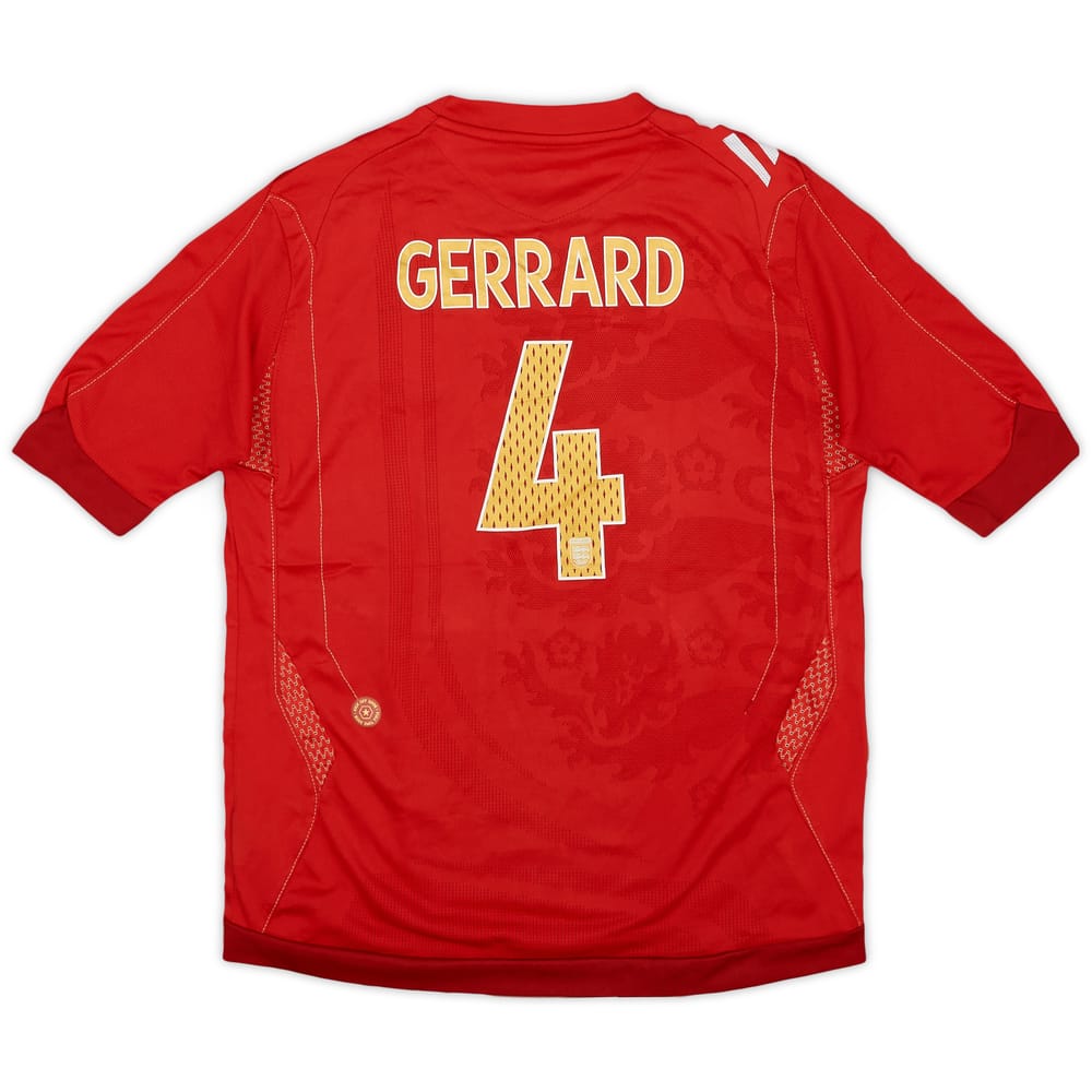 2006-08 England Away Shirt Gerrard #4 - 8/10 - (S.Boys)
