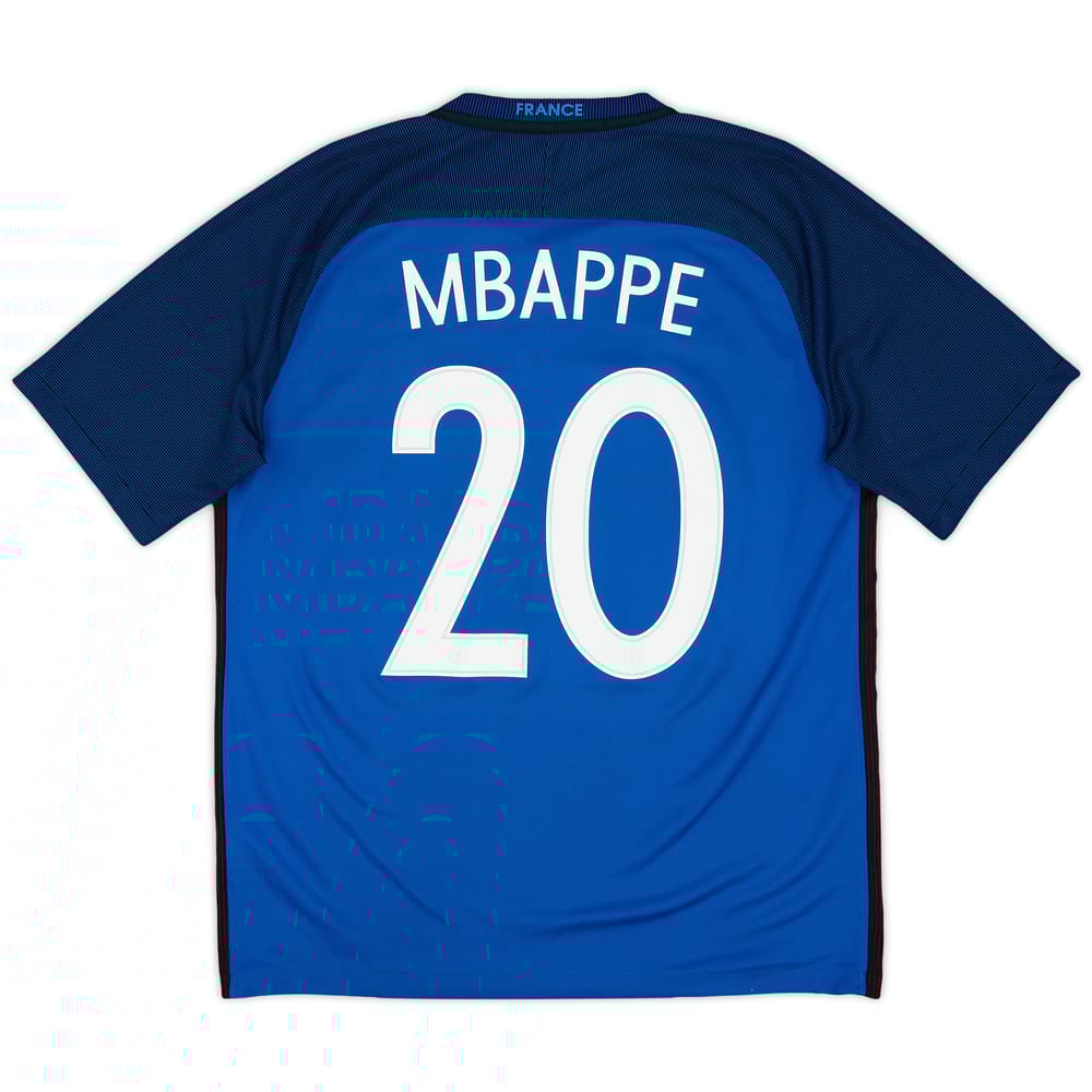 2016-17 France Home Shirt Mbappe #20 - 8/10 - (L)