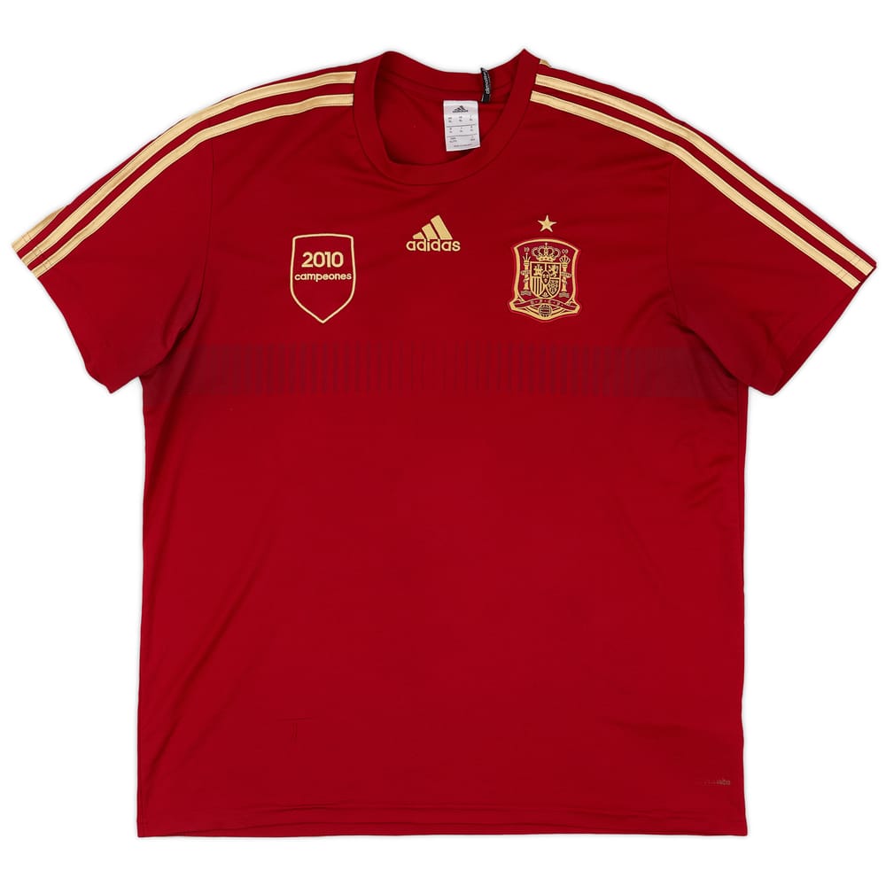 2013-14 Spain '2010 campeones' adidas Training Shirt - 8/10 - (XL)