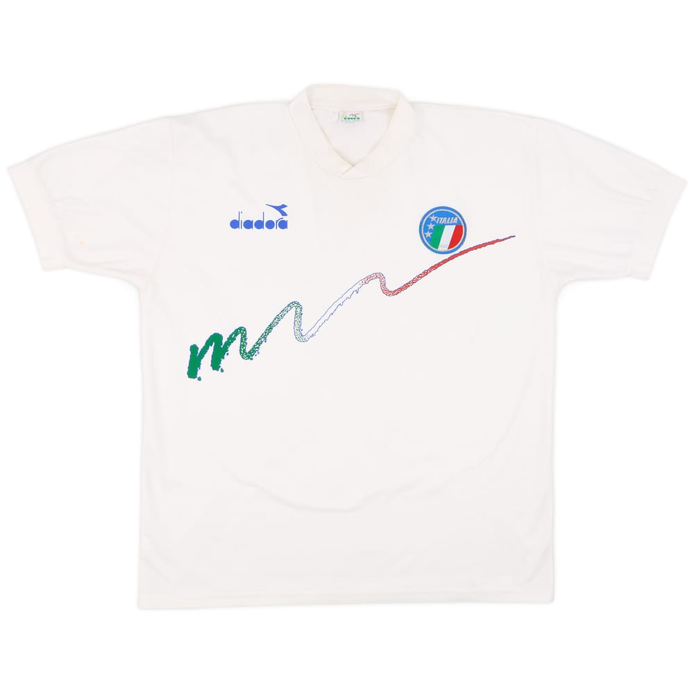 1990-91 Italy Diadora Training Shirt - 8/10 - (L)