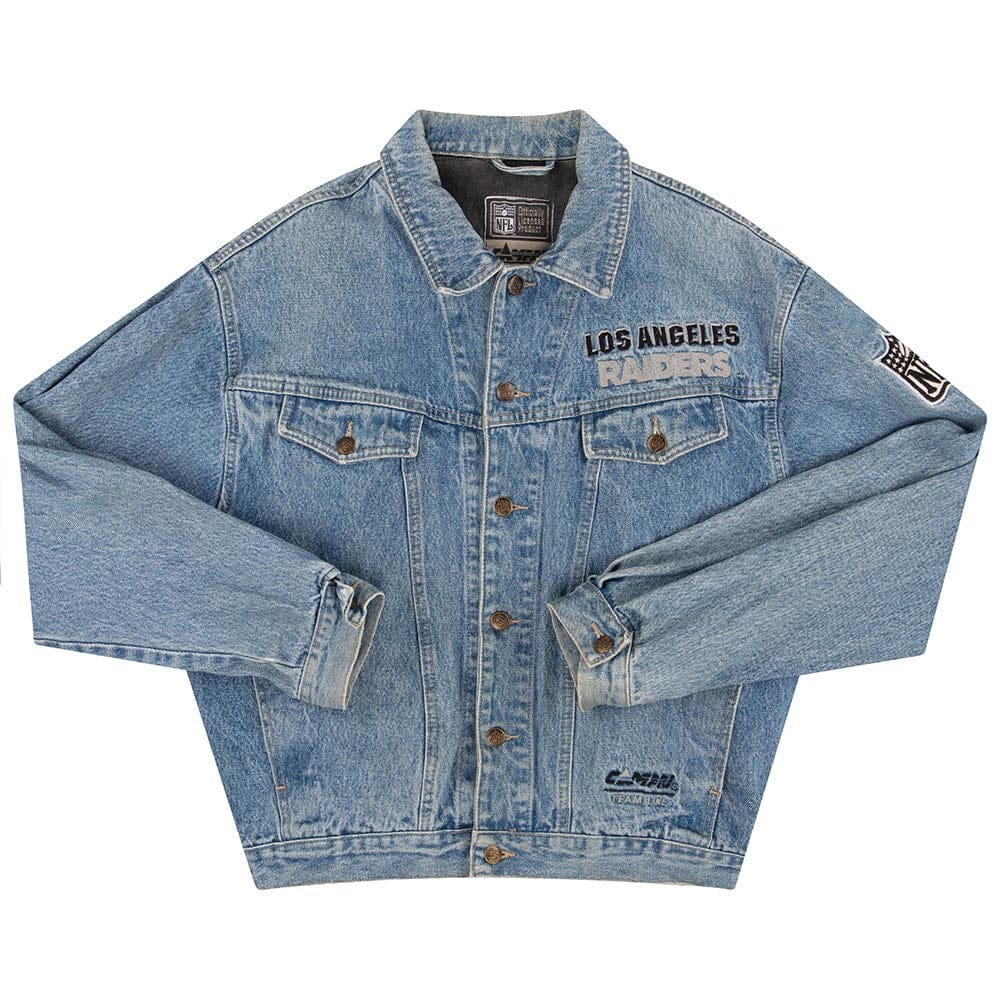 1990-94 Los Angeles Raiders Campri Teamline Denim Jacket L