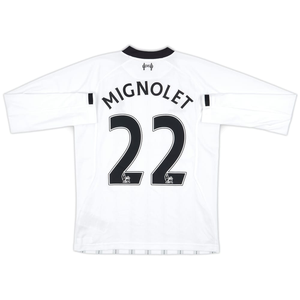 2013-14 Liverpool GK Shirt MIgnolet #22 - 9/10 - (L.Boys)