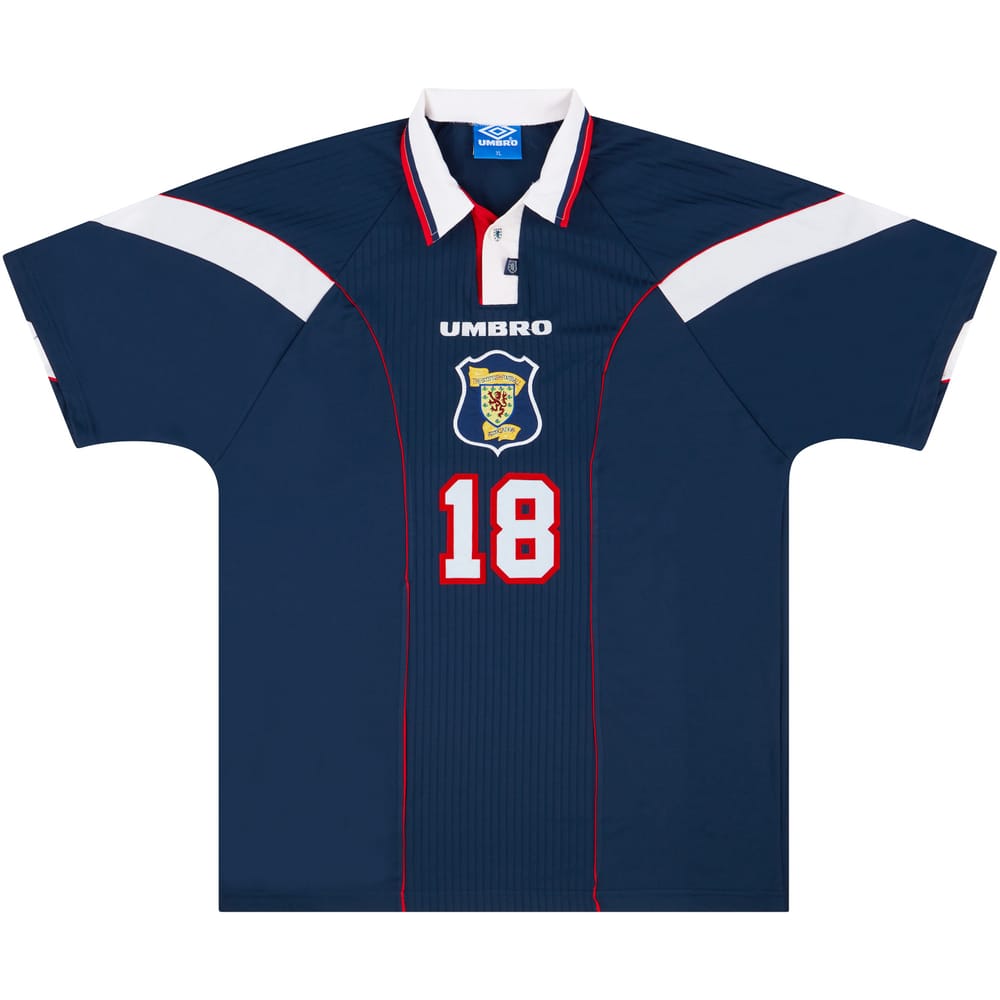 1996-98 Scotland Match Issue Home Shirt #18