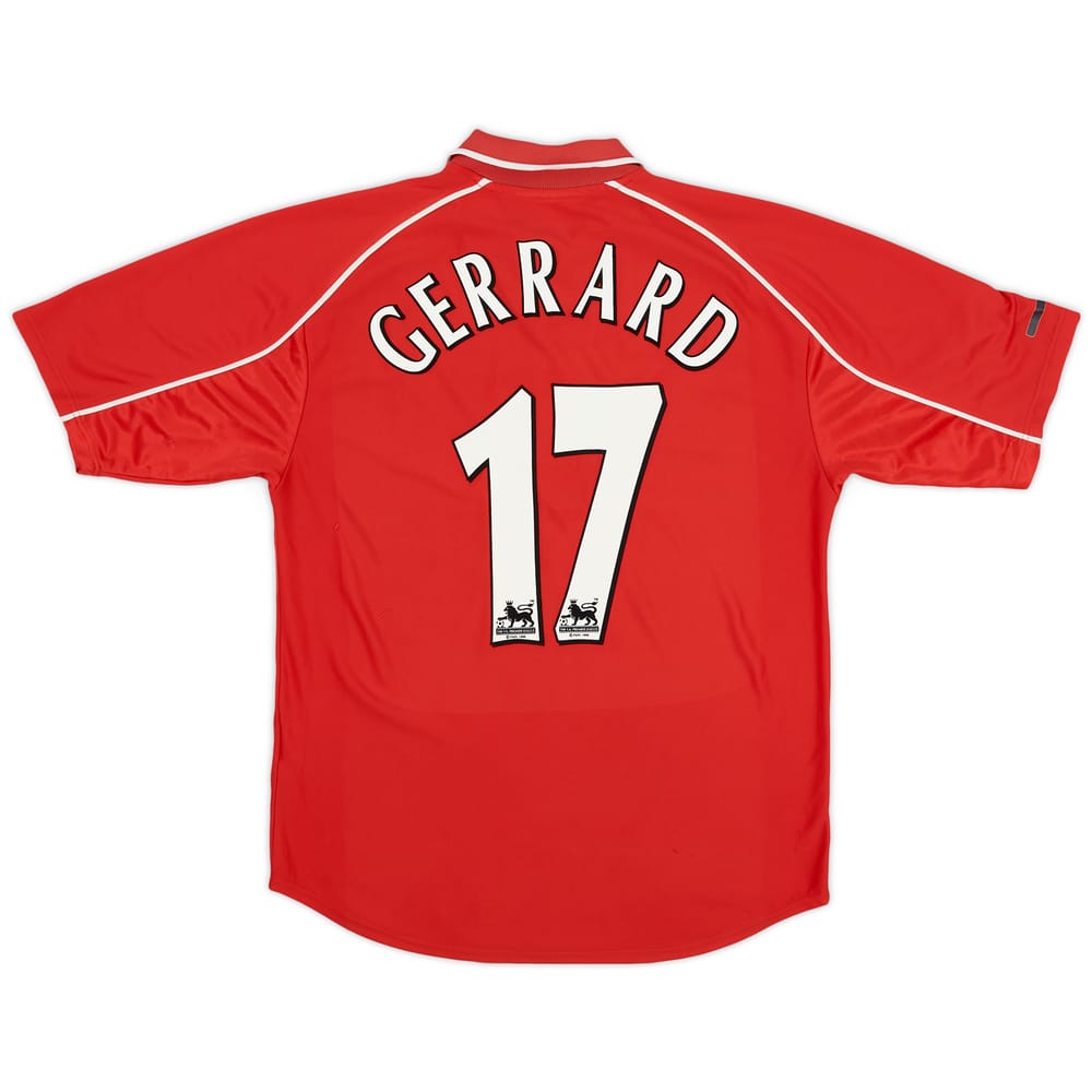 2000-02 Liverpool Home Shirt Gerrard #17 - 6/10 - (M)