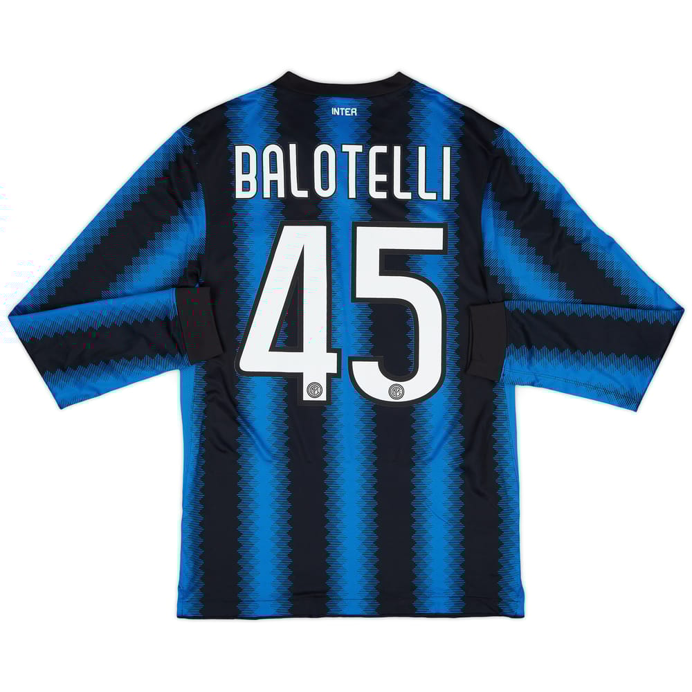 2010-11 Inter Milan Home L/S Shirt Balotelli #45 (S)