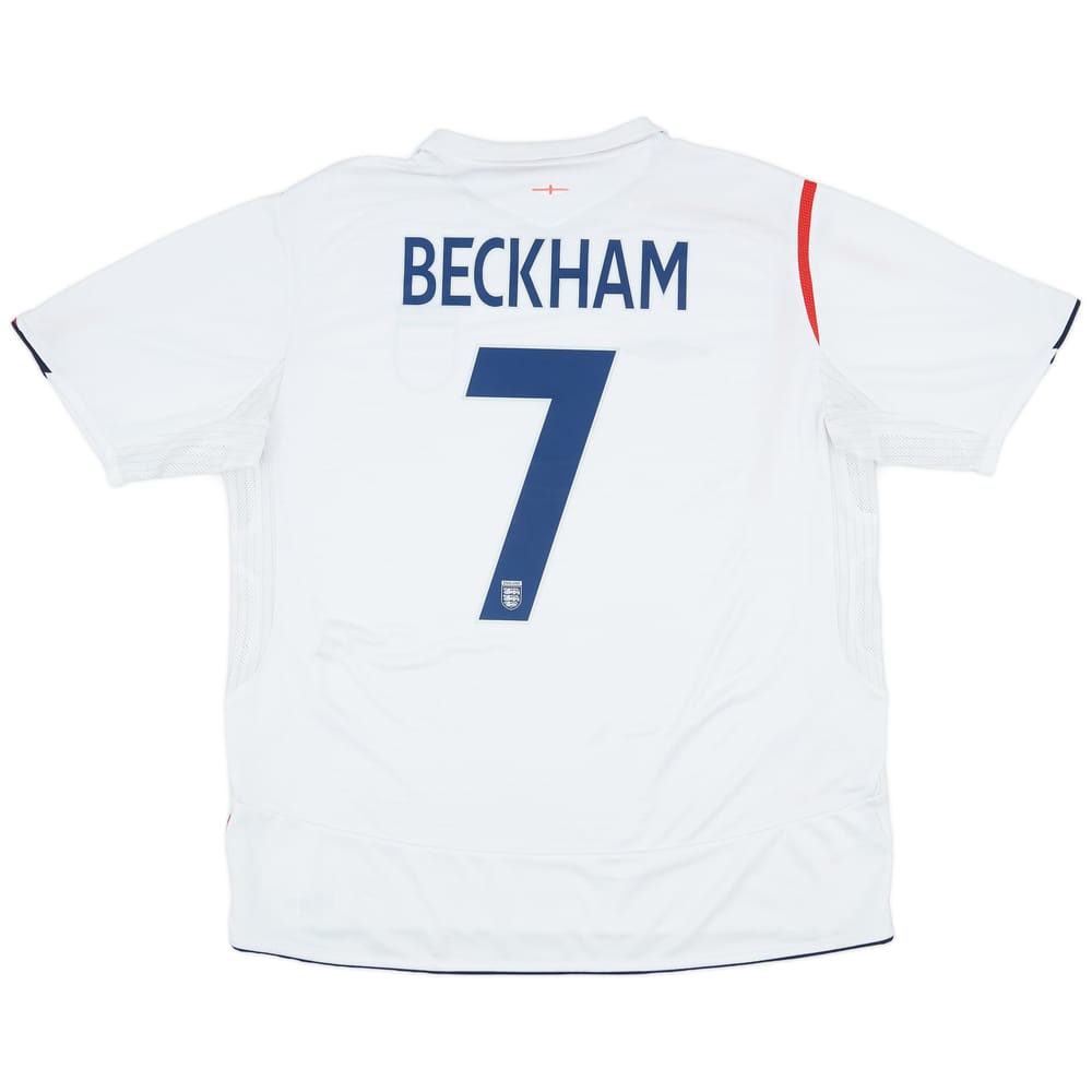 2005-07 England Home Shirt Beckham #7 - 6/10 - (XXL)