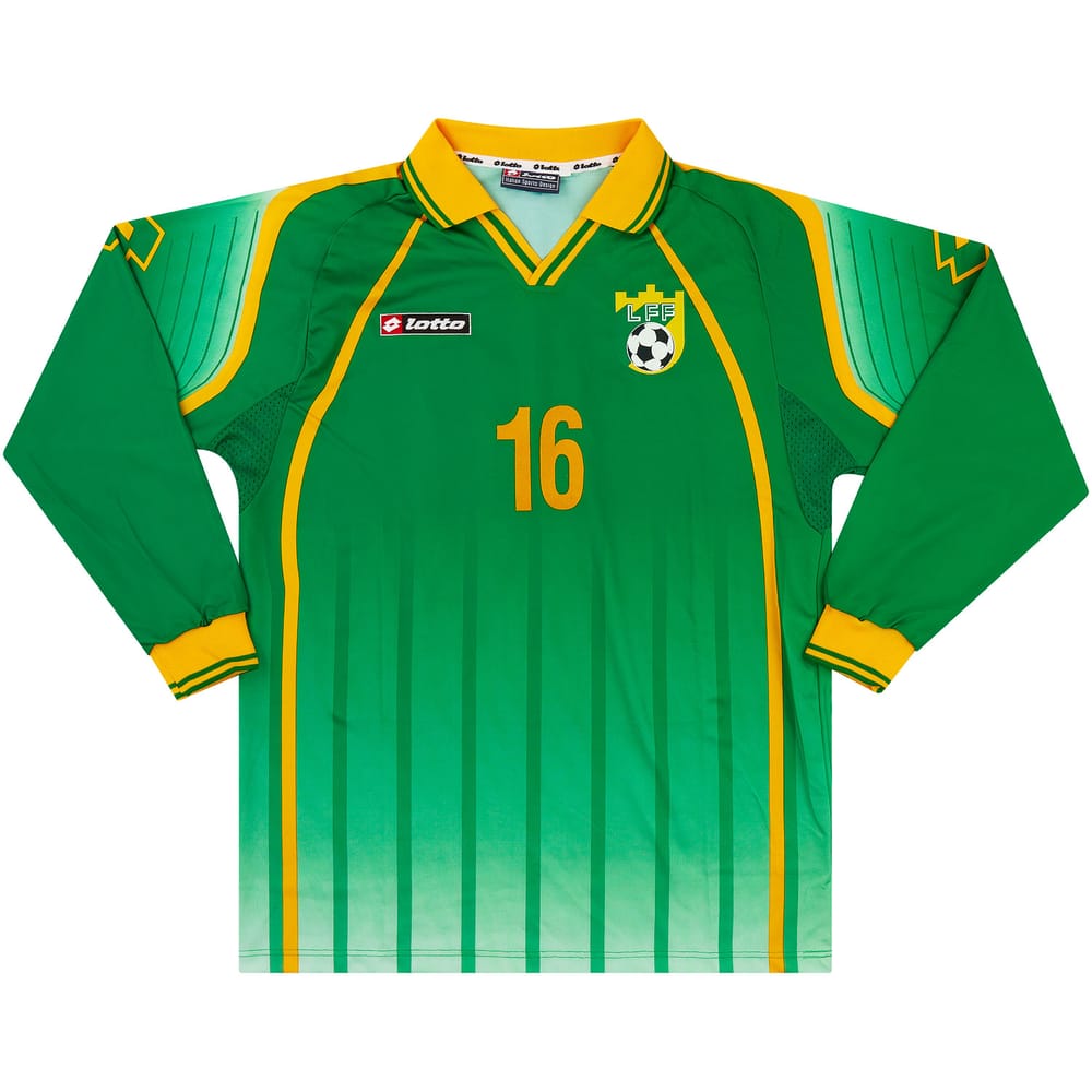 2000-01 Lithuania Match Issue Away L/S Shirt #16