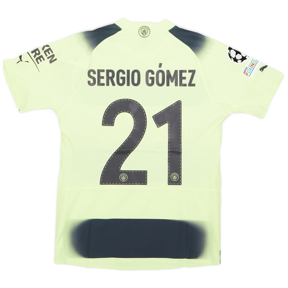 2022-23 Manchester City Match Issue Champions League Third Shirt Sergio Gomez #21