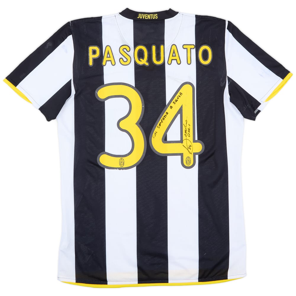 2008-09 Juventus 'Signed' Home Shirt Pasquato #34 - 3/10 - (L)
