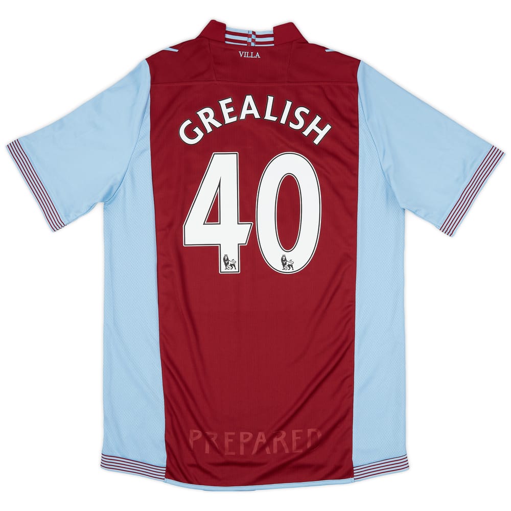 2013-14 Aston Villa Home Shirt Grealish #40 (XL)