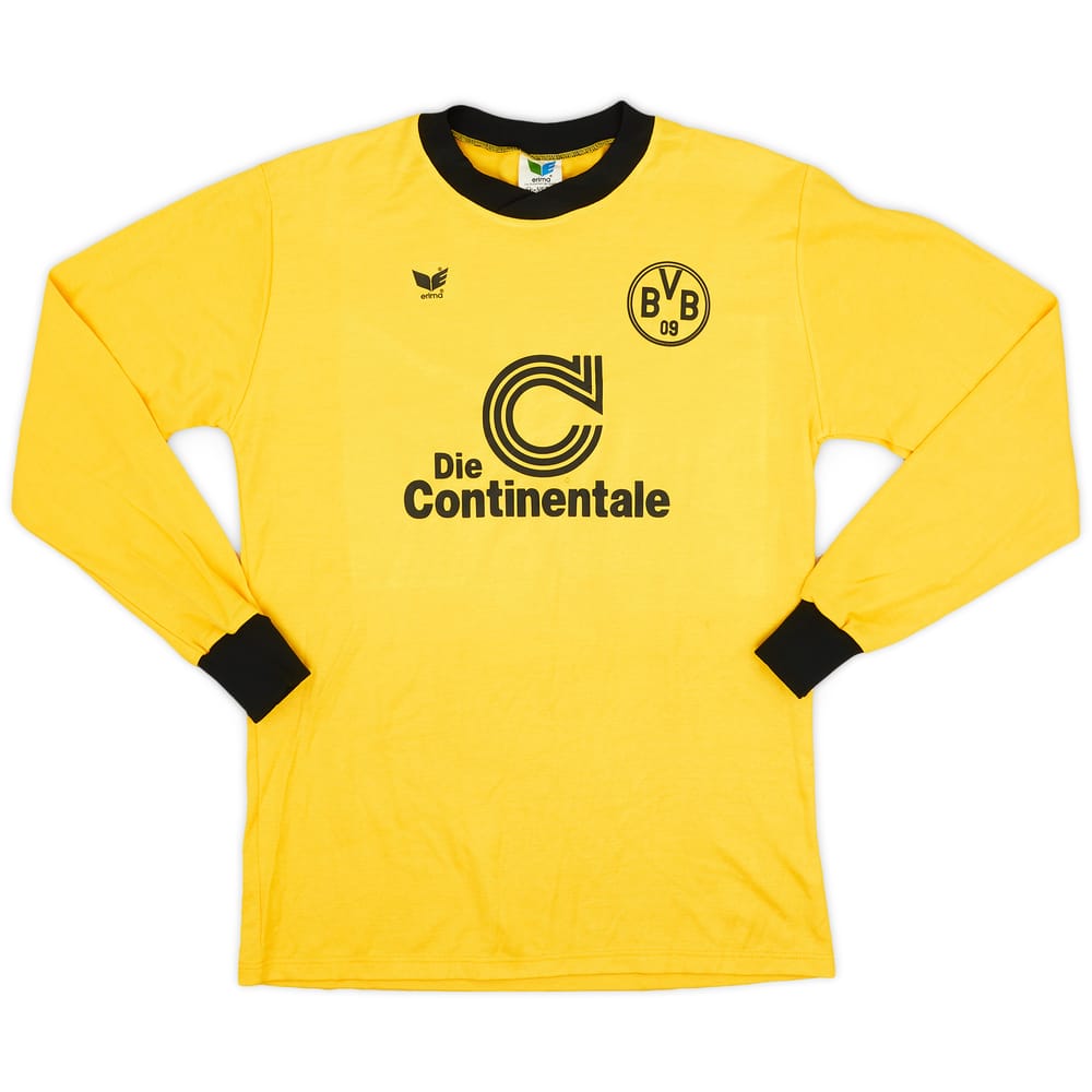 1989-90 Borussia Dortmund Erima Fan Home L/S Shirt - 8/10 - (M)
