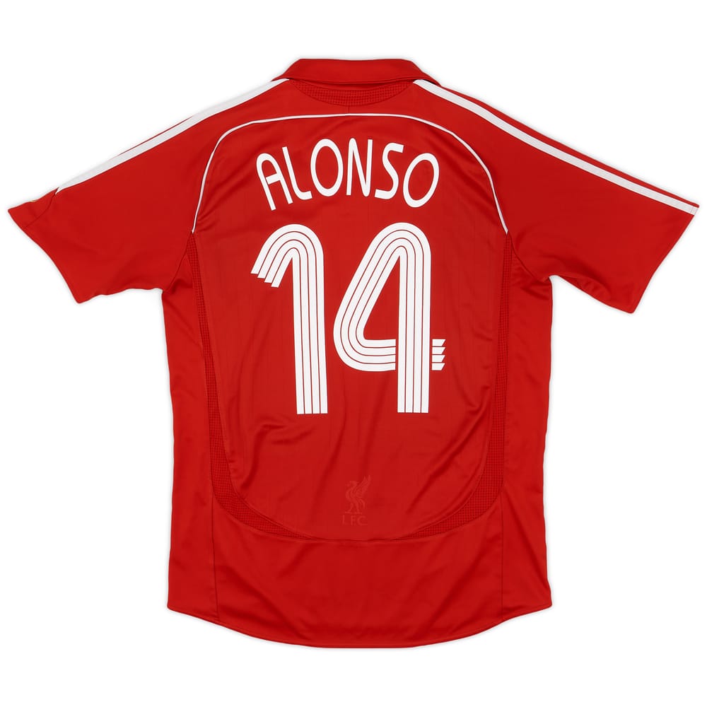 2006-08 Liverpool Home Shirt Alonso #14 - 6/10 - (M)