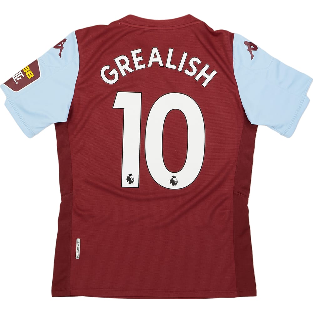2019-20 Aston Villa Home Shirt Grealish #10 - 9/10 - (S)