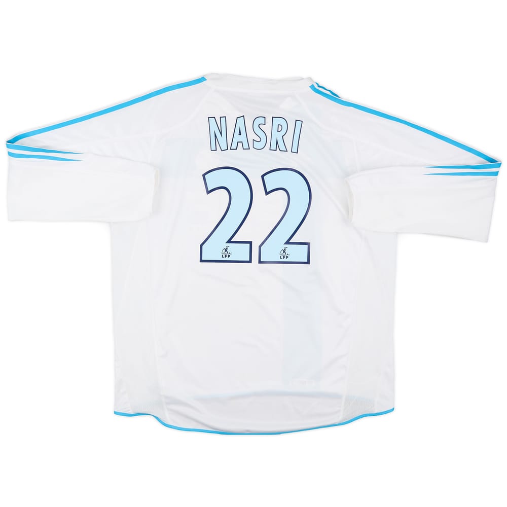 2004-05 Olympique Marseille Home L/S Shirt Nasri #22 - 8/10 - (XL)