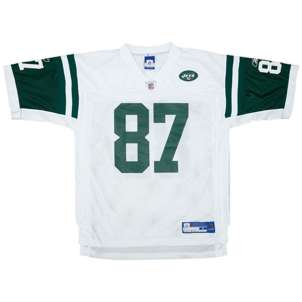 2005-06 New York Jets Coles #87 Reebok On Field Away Jersey - 8/10 - (L)